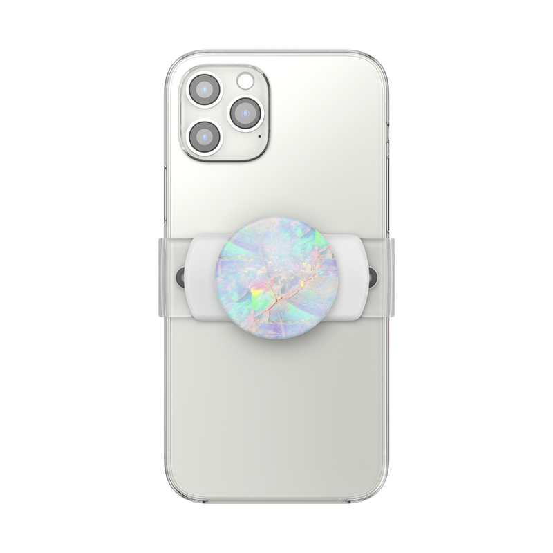 PopGrip Slide Stretch Opal on White with Square Edges image number 1