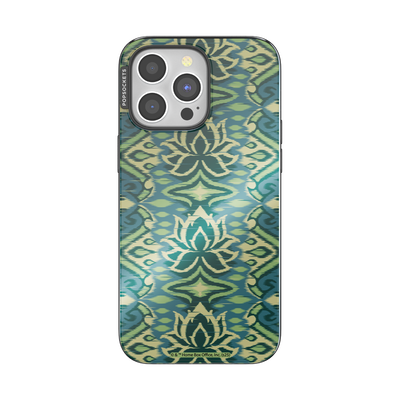 Mirror White Lotus Textile — iPhone 15 Pro Max MagSafe Case