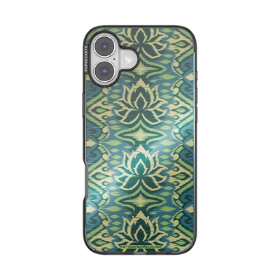 Mirror White Lotus Textile — iPhone 16 Plus MagSafe Case