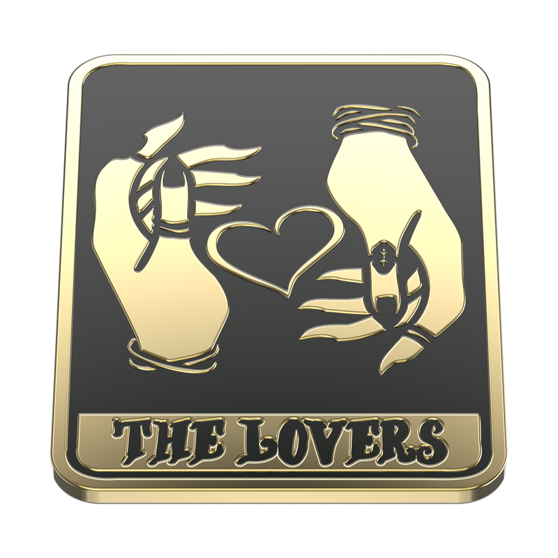 Enamel Tarot Card The Lovers — Adhesive PopGrip image number 9