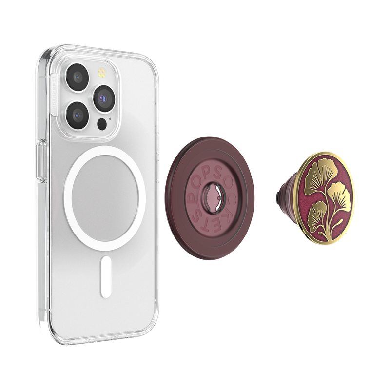 Enamel Ginkgo Oxblood — MagSafe PopGrip image number 5