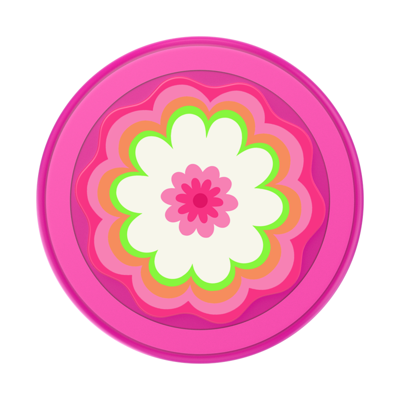 Molded Flower Kaleidoscope Pink — MagSafe PopGrip image number 1