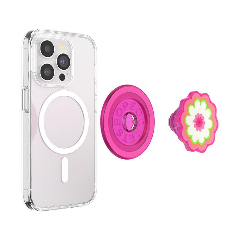 Molded Flower Kaleidoscope Pink — MagSafe PopGrip image number 4