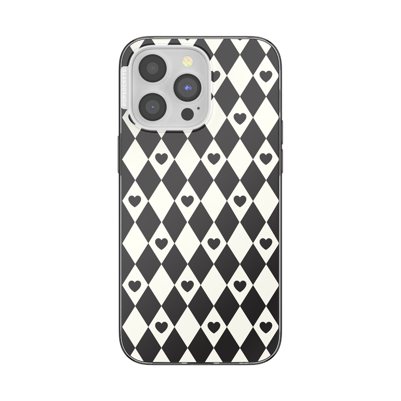 Harlequin Hearts Black — iPhone 15 Pro Max MagSafe Case image number 0