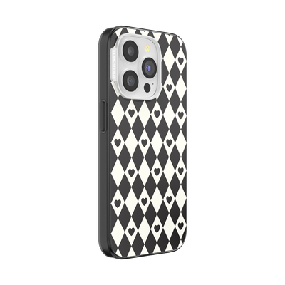 Secondary image for hover Harlequin Hearts Black — iPhone 15 Pro MagSafe Case