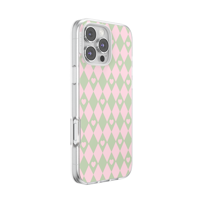 Secondary image for hover Harlequin Hearts Pink — iPhone 16 Pro Max MagSafe Case