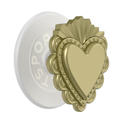 PopOut Sacred Heart Gold — MagSafe PopGrip