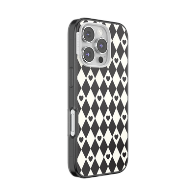 Secondary image for hover Harlequin Hearts Black — iPhone 16 Pro MagSafe Case