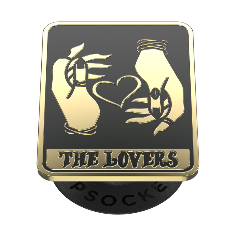 Enamel Tarot Card The Lovers — Adhesive PopGrip image number 1