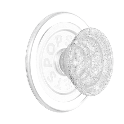 Clear Glitter Silver — MagSafe Round