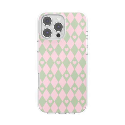 Harlequin Hearts Pink — iPhone 16 Pro Max MagSafe Case
