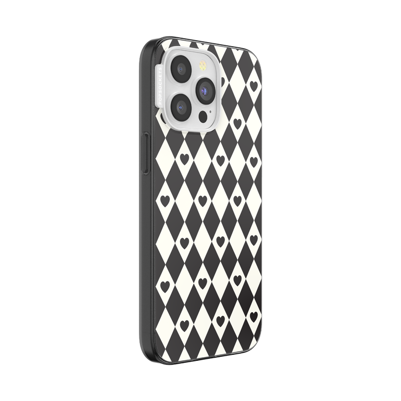 Harlequin Hearts Black — iPhone 15 Pro Max MagSafe Case image number 1