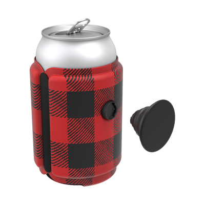 Secondary image for hover PopThirst Can Holder Classic Check Red