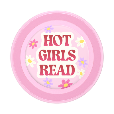 Secondary image for hover Hot Girls Read Pink — MagSafe PopGrip