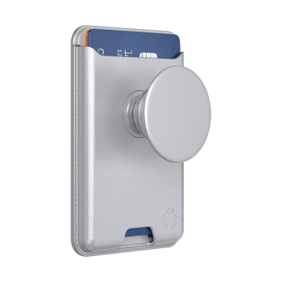 Silver —  Softgoods PopWallet+ for MagSafe