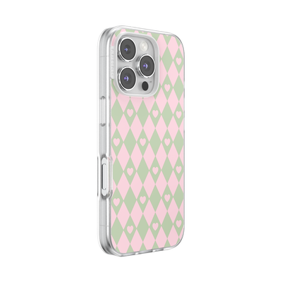 Secondary image for hover Harlequin Hearts Pink — iPhone 16 Pro MagSafe Case